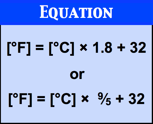 Celsius To Fahrenheit Conversion | Science Improved