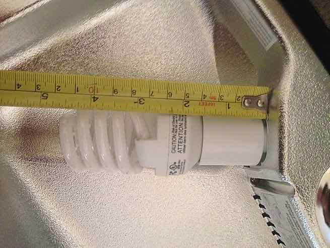 Grow light bulb adapter dimensions