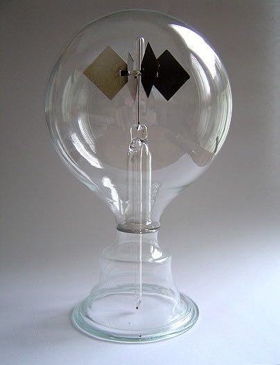 Solar powered Crookes radiometer or light mill