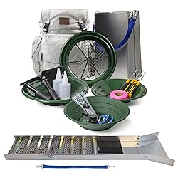 ASR Outdoor Deluxe Aluminum Folding Sluice Box Backpack Kit Gold Prospecting