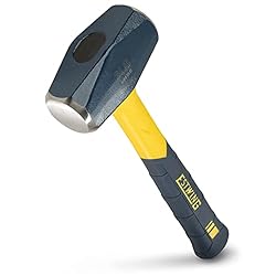 Rock hammer drilling Crack Hammer - 3-Pound Sledge with Fiberglass Handle