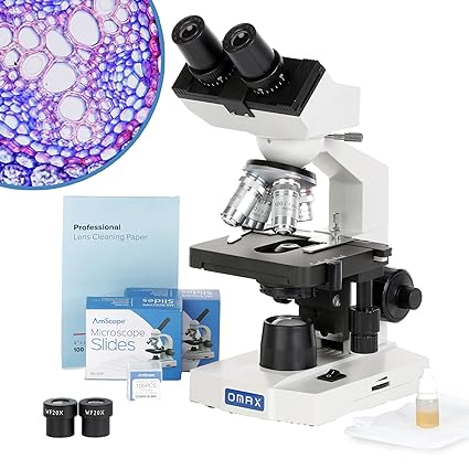 Optical light microscope OMAX 40X-2000X Lab LED Binocular Microscope