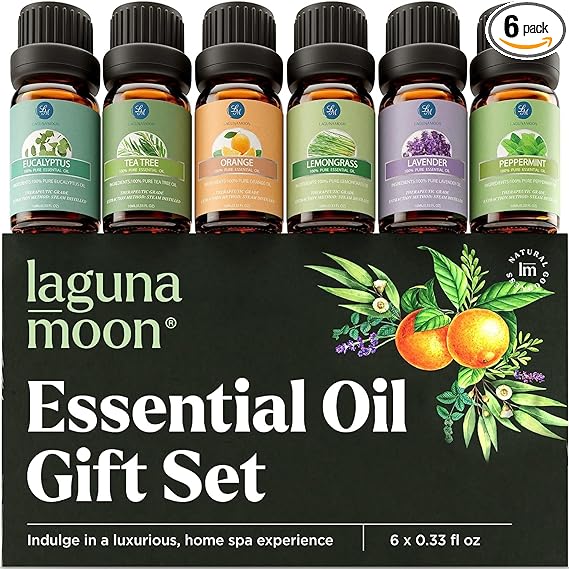 Selection of essential oil fragrances available on Amazon